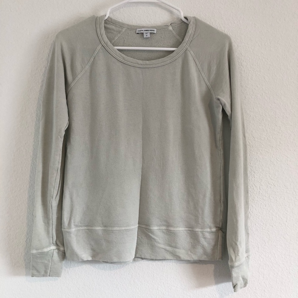 Standard James Perse Soft Gray Pullover  Sweatshirt size 0